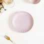 Scallop Lilac Snack Plates Set Of 4 8 Inch - Snack plates, small plates, ceramic snack plates, side plates, snack plates set