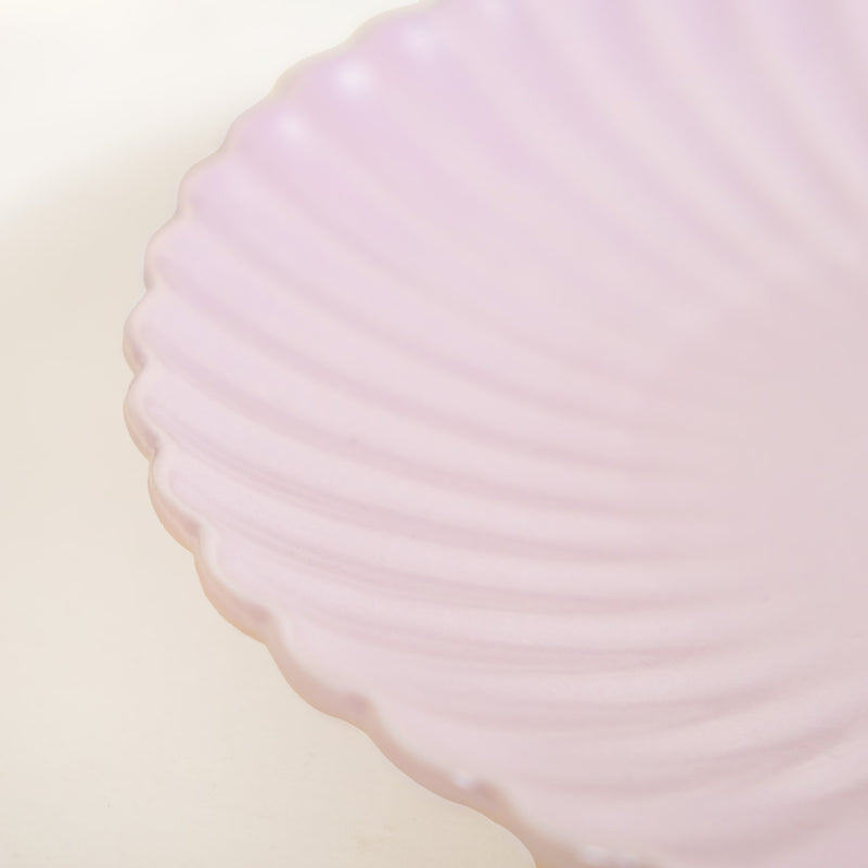 Scallop Lilac Snack Plates Set Of 4 8 Inch - Snack plates, small plates, ceramic snack plates, side plates, snack plates set