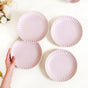 Scallop Lilac Snack Plates Set Of 4 8 Inch - Snack plates, small plates, ceramic snack plates, side plates, snack plates set