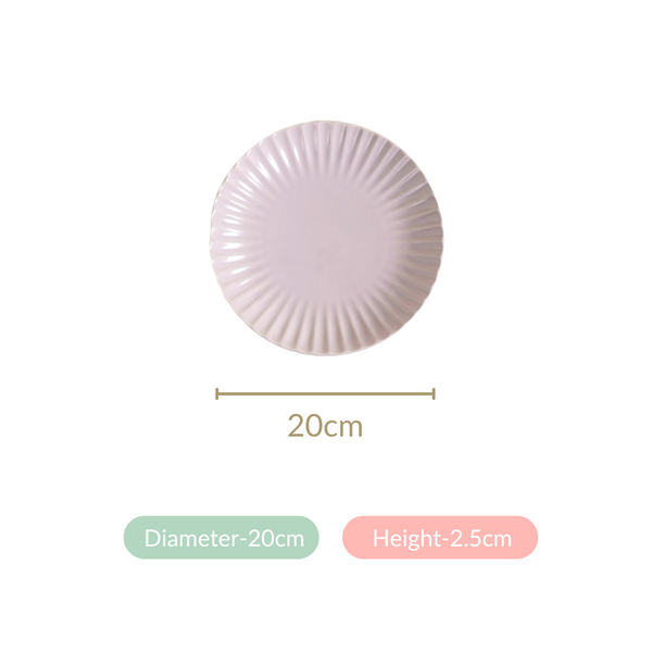 Scallop Lilac Snack Plates Set Of 4 8 Inch