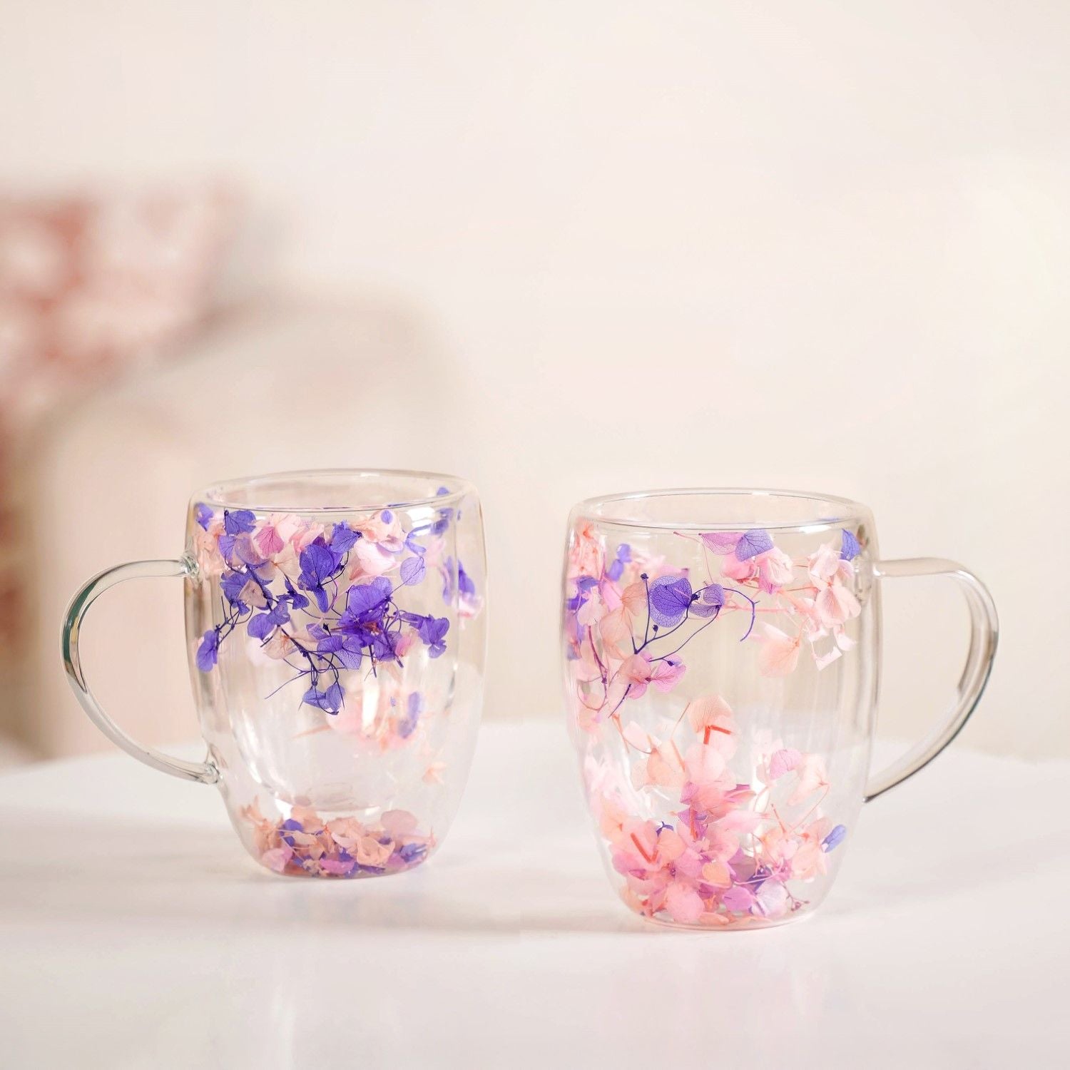 Lilac Haze Double Walled Coffee Mug Set Of 2 350ml