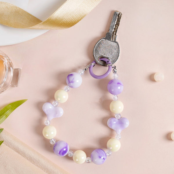 Lilac Love Charm Keychain