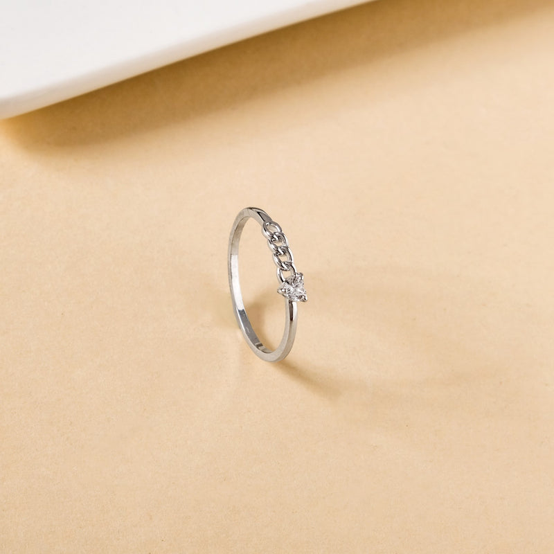 Linked By Love Silver Ring