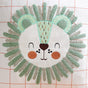 Lion Embroidered Cotton Kids Cushion Cover 42x42cm