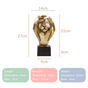 Gold Lion Head Bust Statue - Gold Lion Sculpture, Abstract Lion Statue, Modern Gold Lion Figurine, Abstract Lion Decor