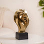 Gold Lion Head Bust Statue - Gold Lion Sculpture, Abstract Lion Statue, Modern Gold Lion Figurine, Abstract Lion Decor