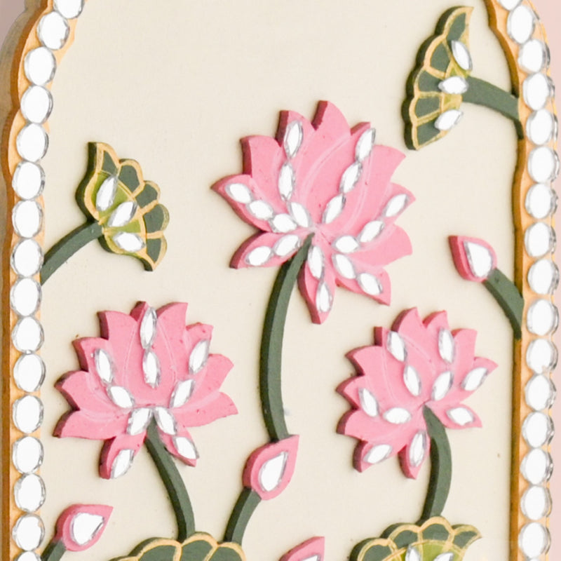 Lippan Wall Tealight Candle Holder With Mirror Work Set Of 2