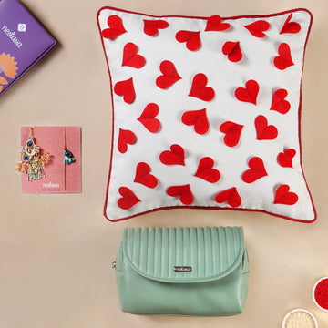 Little Hearts Rakhi Gift Hamper For  Bhaiya And Bhabhi