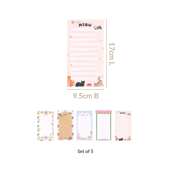 To Do List Notepads Set Of 5