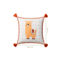 Llama Embroidered Cotton Cushion Cover With Tassels 42x42cm