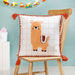 Llama Embroidered Cotton Cushion Cover With Tassels 42x42cm