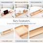 Long Bamboo Wood Bathtub Rack Tray