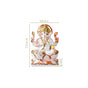 Lord Ganesha On Lotus Idol 17x12cm