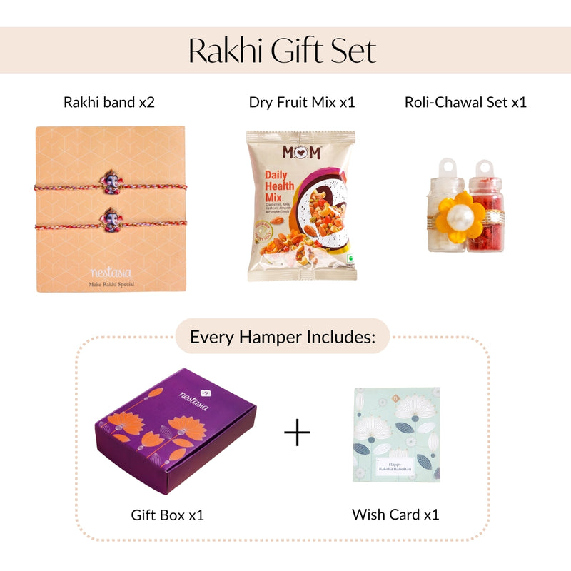Lord Ganesha Set Of 2 Rakhi
