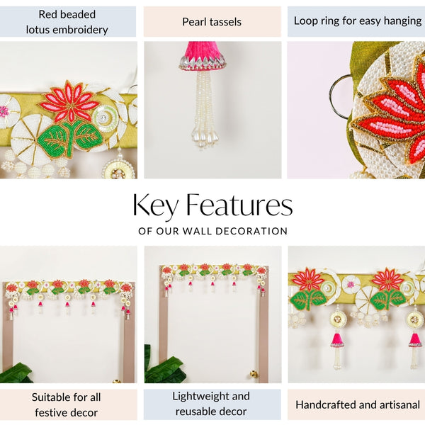 Lotus Pearl Toran For Door