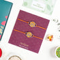 Lotus Rakhi Gift Set Of 4 With Box And Card