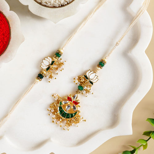Lotus Royale Rakhi And Lumba Gift Set