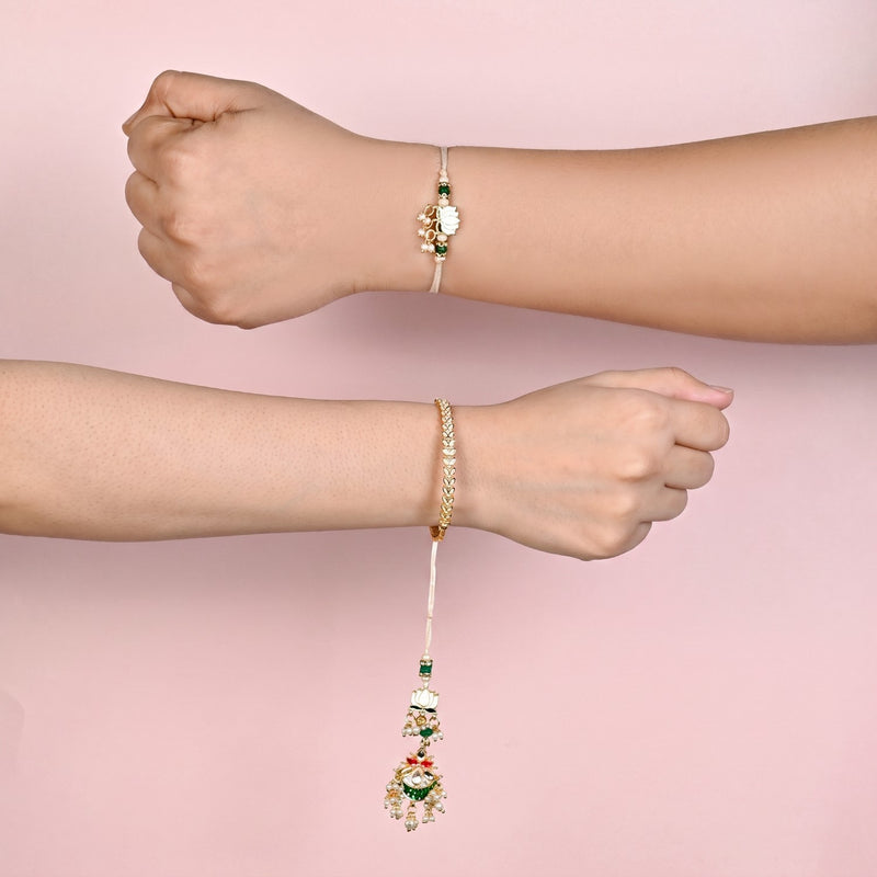 Lotus Royale Rakhi And Lumba Gift Set