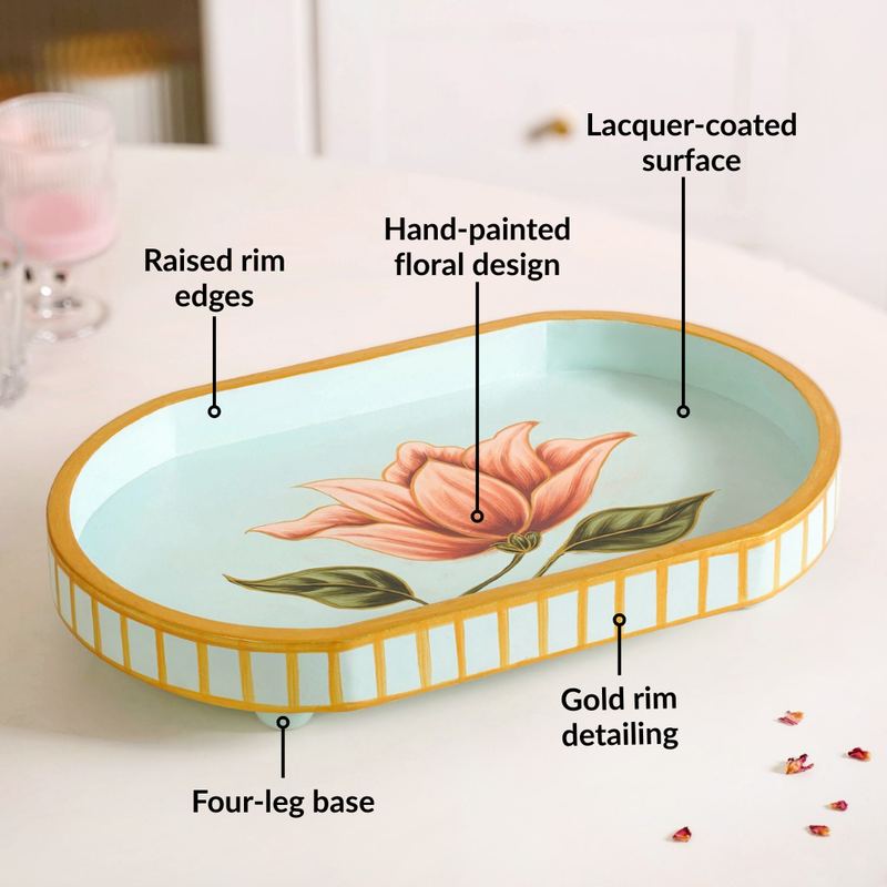 Lotus Royale Hand Painted Capsule Tray