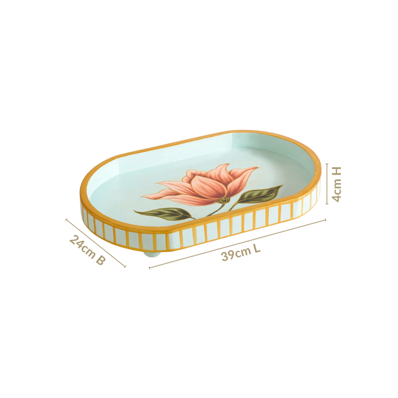 Lotus Royale Hand Painted Capsule Tray