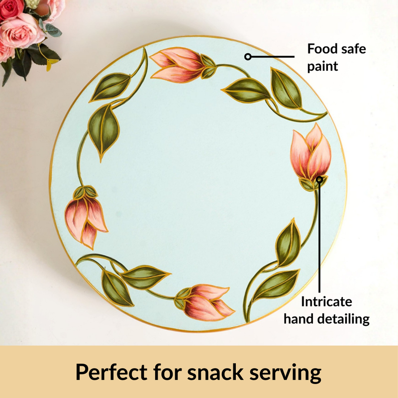 Lotus Royale Hand Painted Lazy Susan 15inch