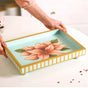 Lotus Royale Hand Painted Rectangular Mango Wood Tray
