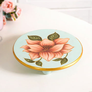 Lotus Royale Round Hand Painted Trivet