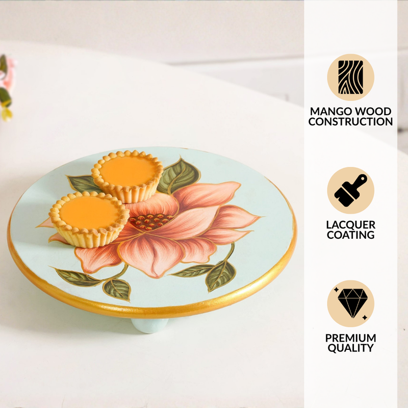 Lotus Royale Round Hand Painted Trivet