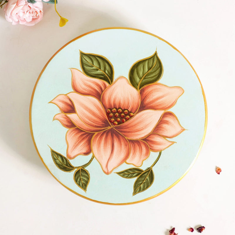 Lotus Royale Round Hand Painted Trivet