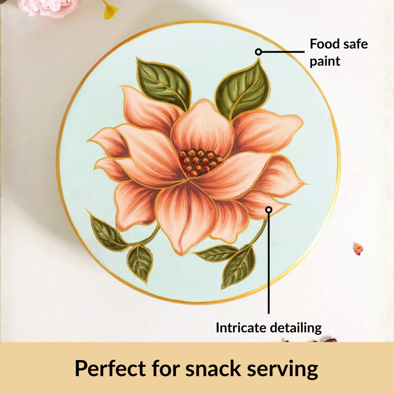 Lotus Royale Round Hand Painted Trivet