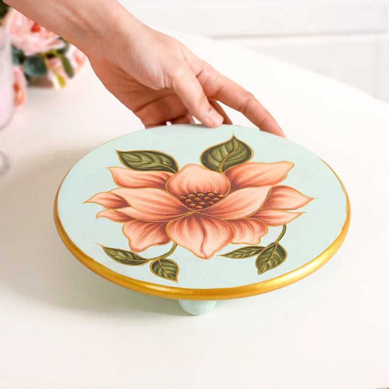 Lotus Royale Round Hand Painted Trivet