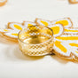 Lotus Tealight Candle Holder Set of 4 White And Yellow