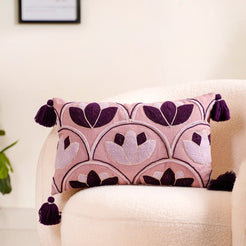 Contemporary Tufted Lotus Cushion Cover 18x11 Inch