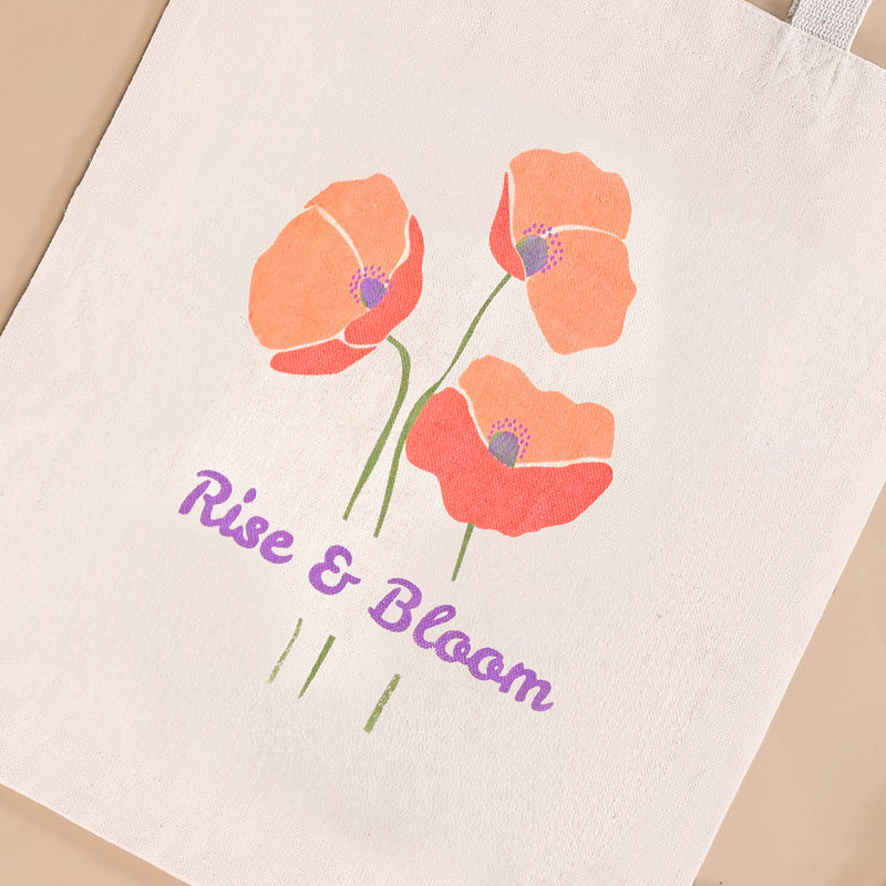 Love And Bloom Sustainable Canvas Tote Bag Set Of 2