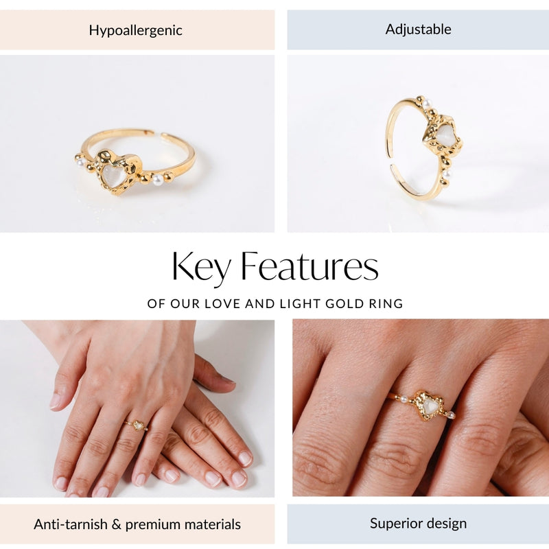 Love And Light Gold Ring