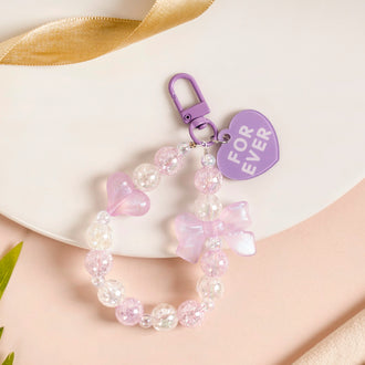 Love Forever Lavender Charm Keychain