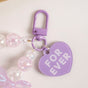 Love Forever Lavender Charm Keychain