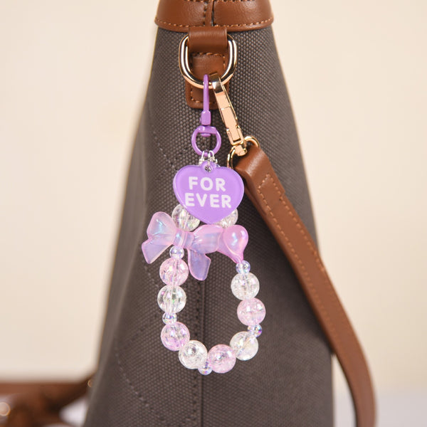 Love Forever Lavender Charm Keychain