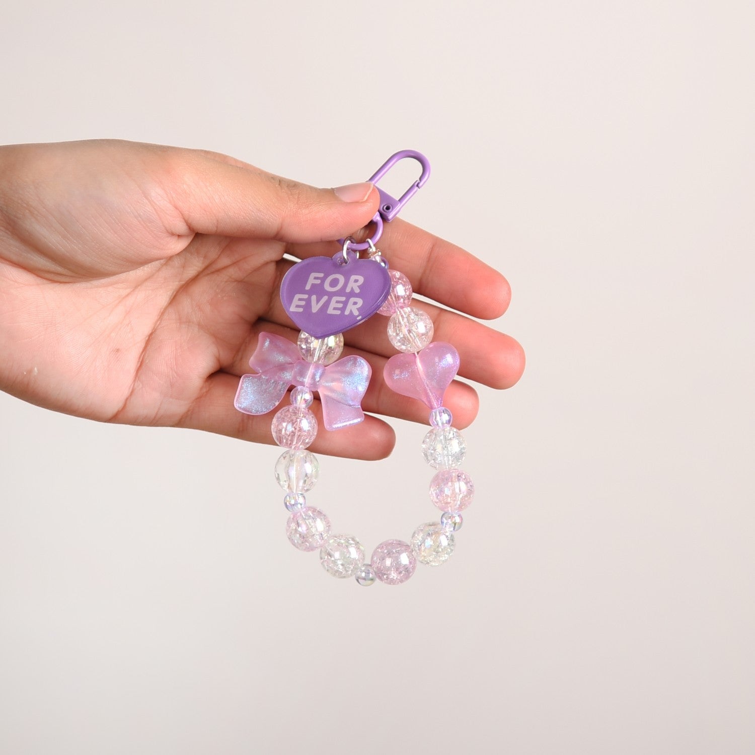 Love Forever Lavender Charm Keychain Online - Premium Keychain