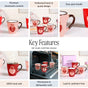 Love Note XO Ceramic Mug Set Of 4 210ml