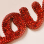 Love Christmas Ornament Set of 2 Red