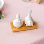 Lovebirds Salt And Pepper Shaker Set With Stand