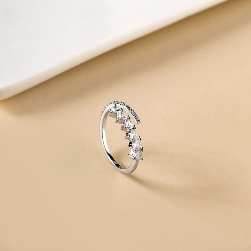 Lovestruck Bypass Silver Ring