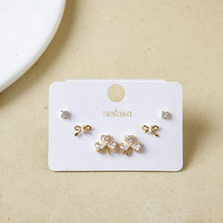 Lucky Charms Stud Earrings Set Of 3