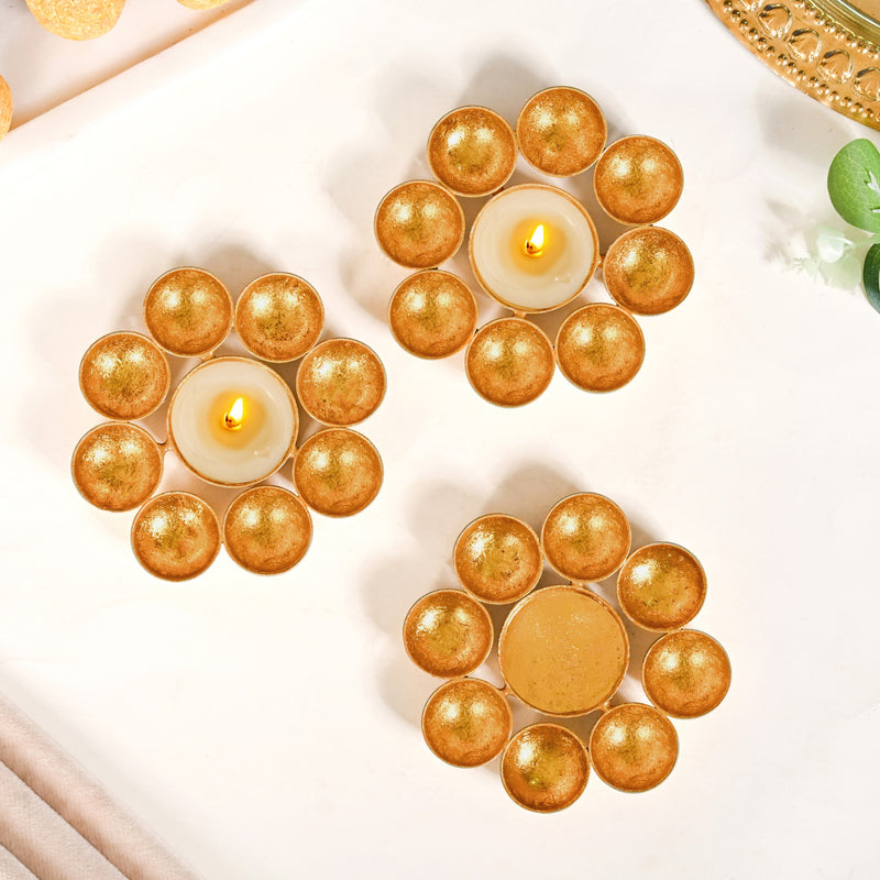 Luminous Iron Tealight Holder Set Of 3