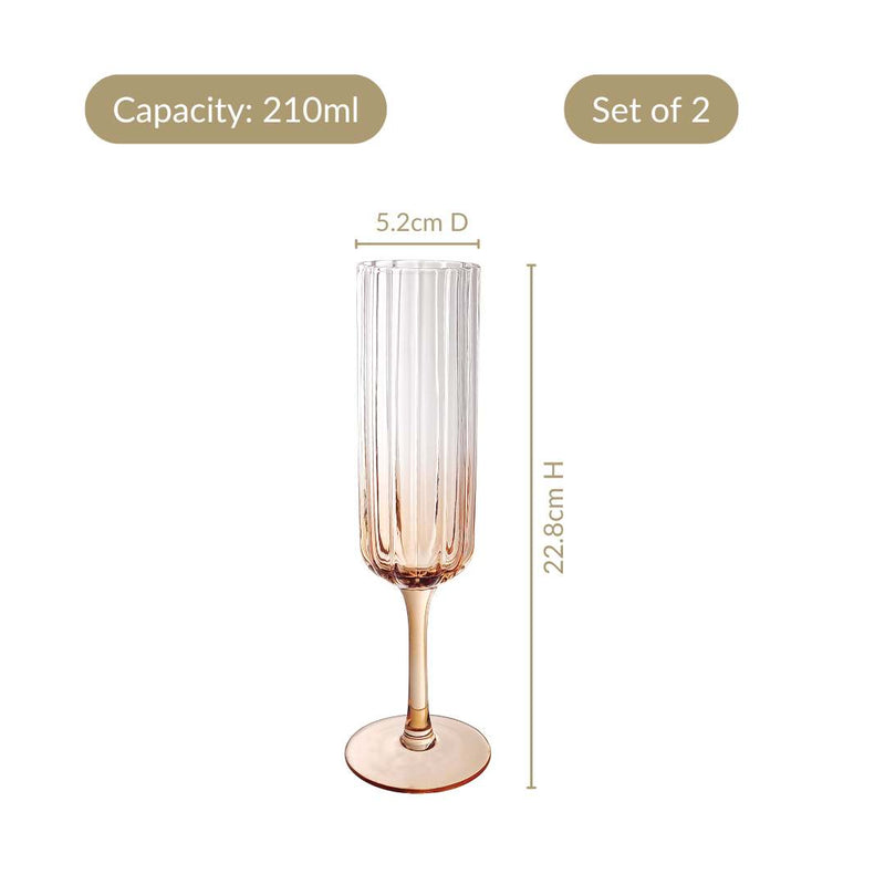 Lumos Champagne Glass Set Of 2 210ml