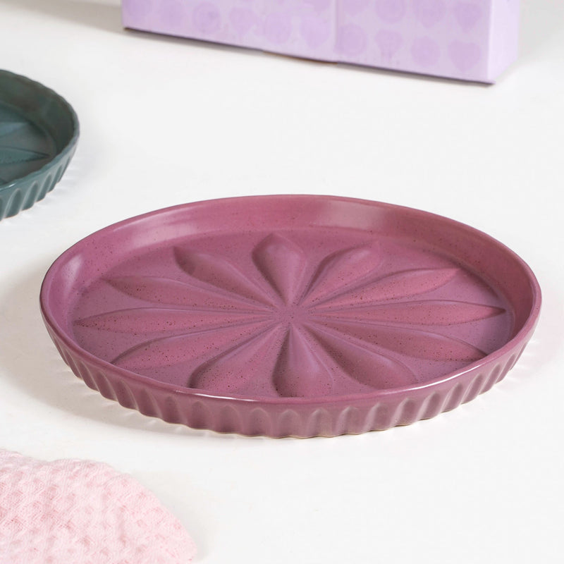 Luna Green And Mauve Salad Plate Set Of 2 19cm
