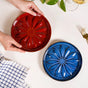 Luna Red And Blue Salad Plate Set Of 2 19cm