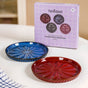 Luna Red And Blue Salad Plate Set Of 2 19cm