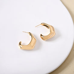 Lunar Cycle Gold Hoop Earrings